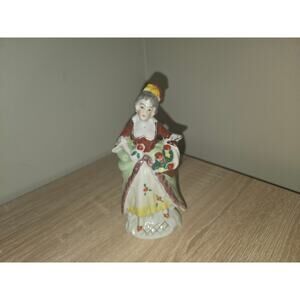 Vintage Occupied Japan Porcelain Hand Painted Man Lady Victorian Figurine 5"